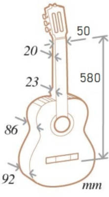401 Cedar & Mahogany Classical Guitar - 3/4 Scale