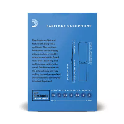 Baritone Sax Reeds, Strength 3.0, 10-pack