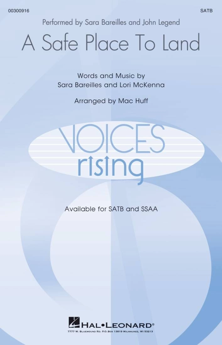 A Safe Place To Land - Bareilles/McKenna/Huff - SATB