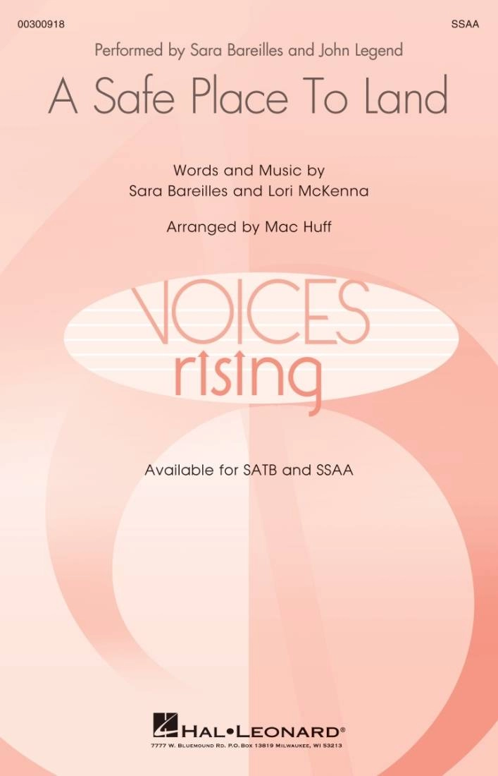 A Safe Place To Land - Bareilles/McKenna/Huff - SSAA