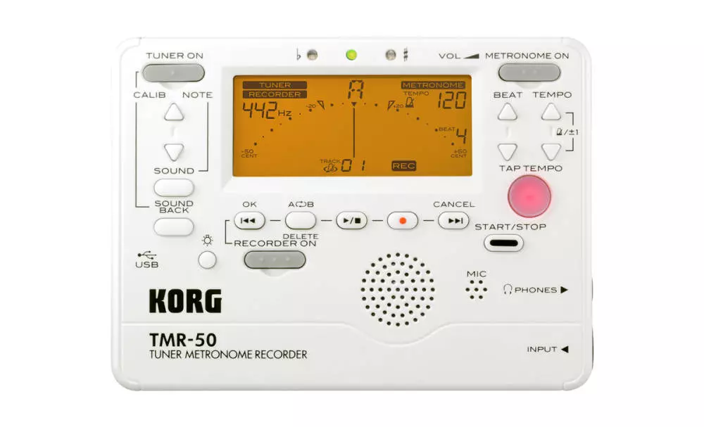 Tuner/Metronome/Recorder - White