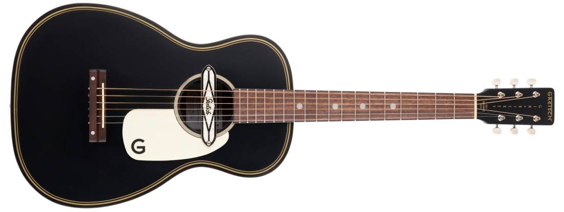 G9520E Gin Rickey Acoustic/Electric with Soundhole Pickup, Walnut Fingerboard - Smokestack Black