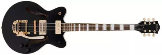 G2655TG-P90  Limited Edition Streamliner Center Block Jr. with Bigsby, Laurel Fingerboard - Matte Black