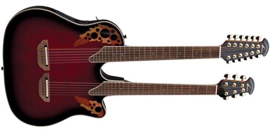 Celebrity Double Neck Acoustic/Electric - Red Ruby Burst