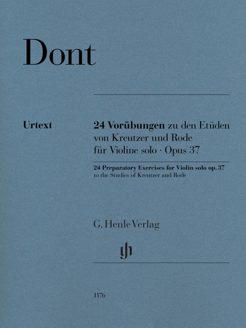 24 Preparatory Exercises to the Studies of Kreutzer and Rode, Op. 37 - Dont/Rahmer - Violin - Book