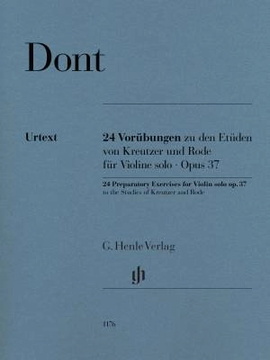 G. Henle Verlag - 24 Preparatory Exercises to the Studies of Kreutzer and Rode, Op. 37 - Dont/Rahmer - Violin - Book