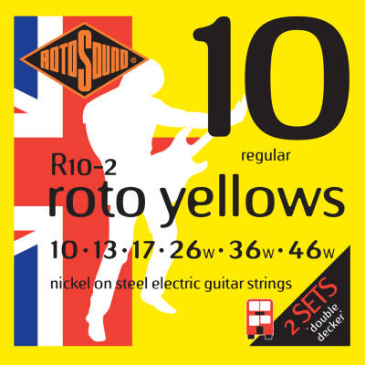 Rotosound - Nickel 10-46 Reg Electric Strings - 2 pack