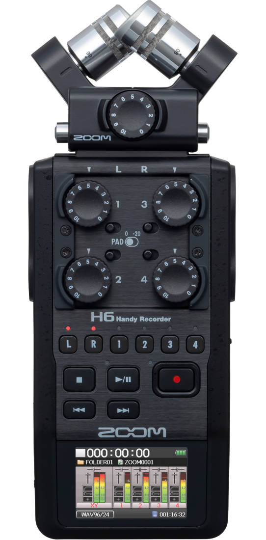 H6 Black 6-Input / 6-Track Handy Recorder