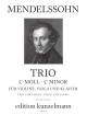 Edition Kunzelmann - Piano Trio In C Minor - Mendelssohn - Violin/Viola/Piano