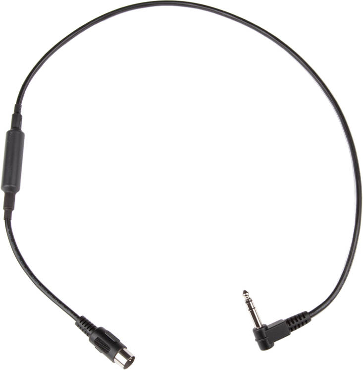 Straight MIDI to Right-Angle TRS Cable
