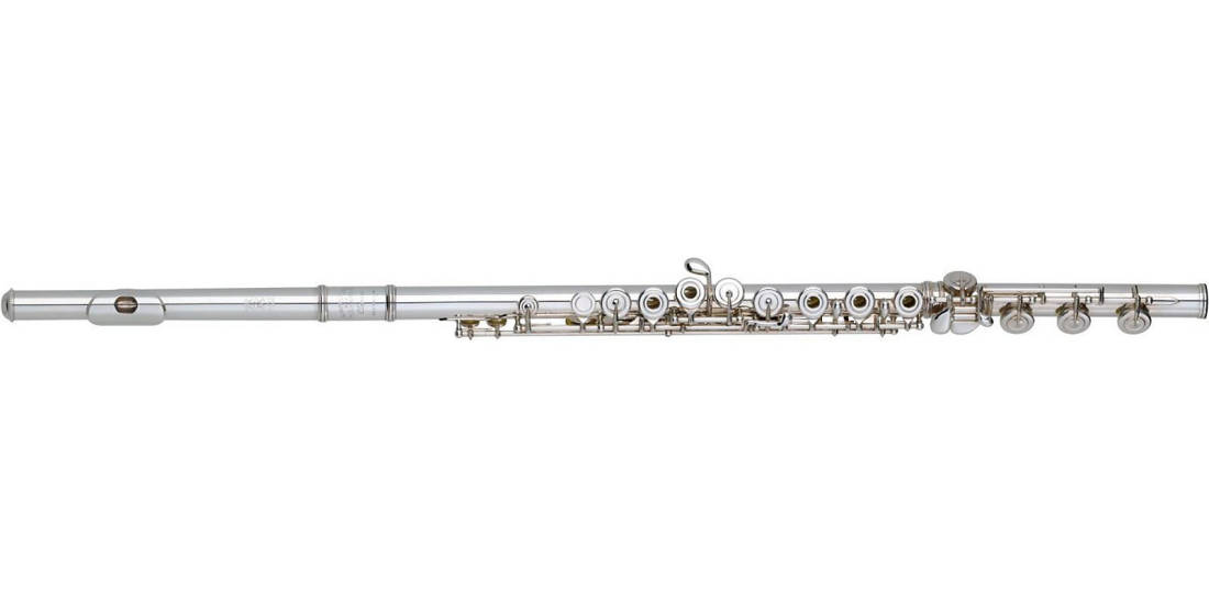 Q4 Sterling Silver Flute with Silver Headjoint, Soldered Toneholes, Offset G, C# Trill, 14K Wall