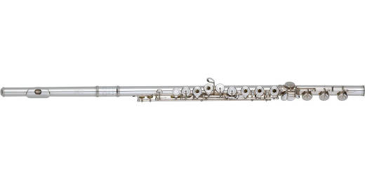 Haynes Flutes - Q4 Sterling Silver Flute with Silver Headjoint, Soldered Toneholes, Offset G, C# Trill, 14K Wall