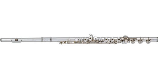 Haynes Flutes - Q4 Sterling Silver Flute with Silver Headjoint, Soldered Toneholes, Offset G, C# Trill, 14K Wall