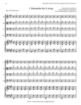 Playing the Violin, Viola, Cello, and Bass, Book One: Score and Piano Accompaniment - Harvey - Book