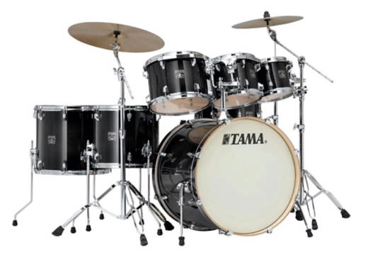 Tama - Superstar Classic 7-Piece Shell Pack (22,8,10,12,14,16,SD) - Transparent Black Burst