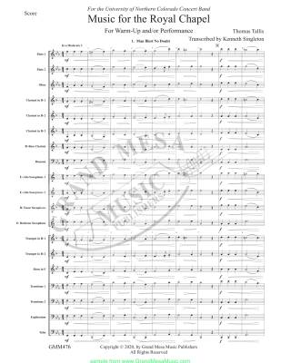 Music for the Royal Chapel - Tallis/Singleton - Concert Band - Gr. 3