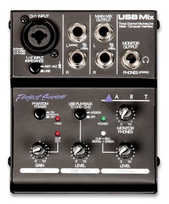 ART Pro Audio Mini USB Recording Mixer Long & McQuade