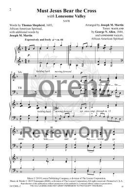 Must Jesus Bear the Cross (with Lonesome Valley) - Martin - SATB