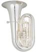 Eastman Winds - Professional 6/4 CC Tuba with 4 Piston/1 Rotary Valve, 20 Bell - Silver-Plate
