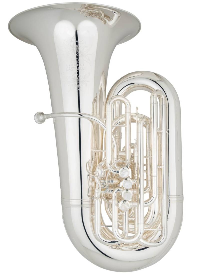 Professional 6/4 CC Tuba with 4 Piston/1 Rotary Valve, 20\'\' Bell - Silver-Plate