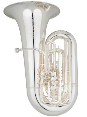 Professional 6/4 CC Tuba with 4 Piston/1 Rotary Valve, 20\'\' Bell - Silver-Plate