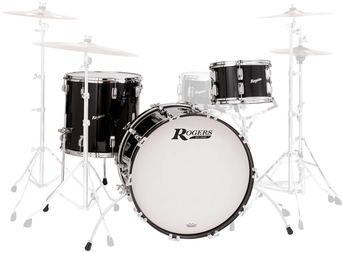 Covington Series 3-Piece Shell Pack (22,12,16) - Black Gloss