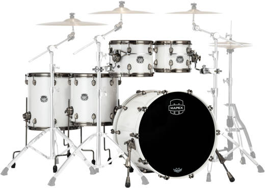 Mapex - Saturn Evolution 5-Piece Shell Pack (22,10,12,14,16) - Polar White