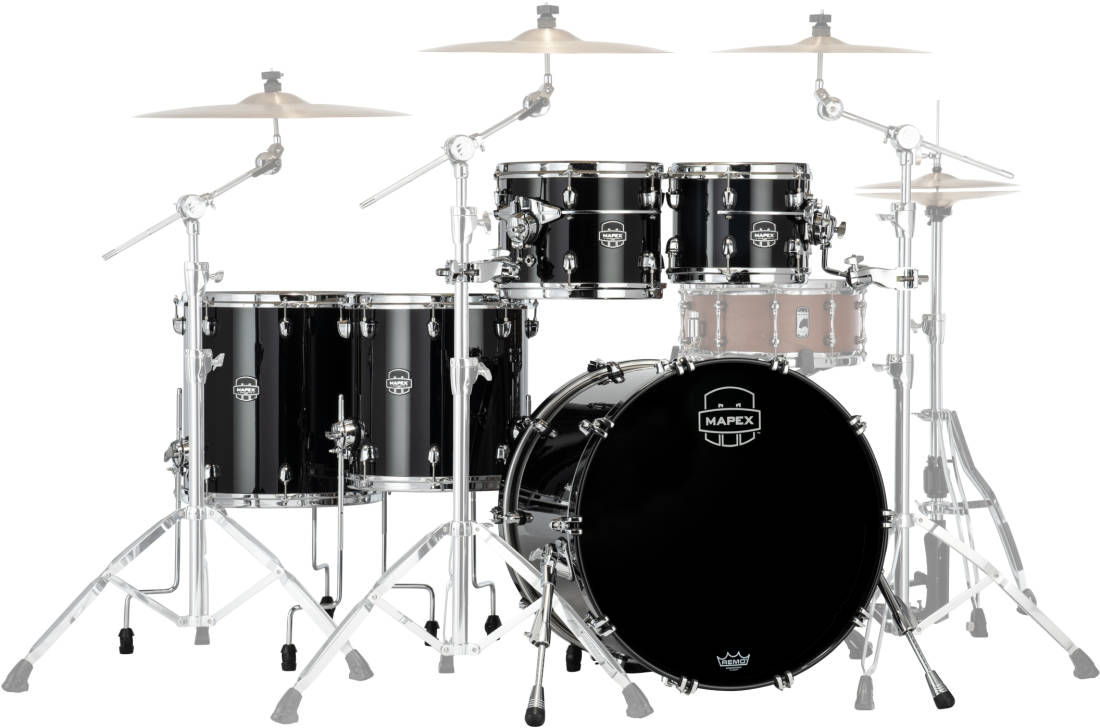 Saturn Evolution 5-Piece Shell Pack (22,10,12,14,16) - Piano Black
