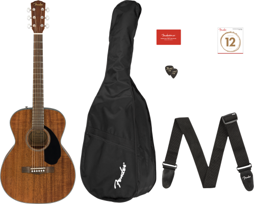 Fender - CC-60S Concert Pack V2 - All-Mahogany Acoustic