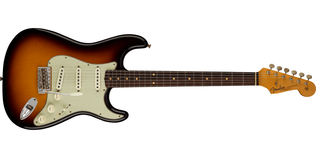 Limited Edition \'62/\'63 Stratocaster Journeyman Relic, Rosewood Fingerboard - Faded Aged 3-Colour Sunburst