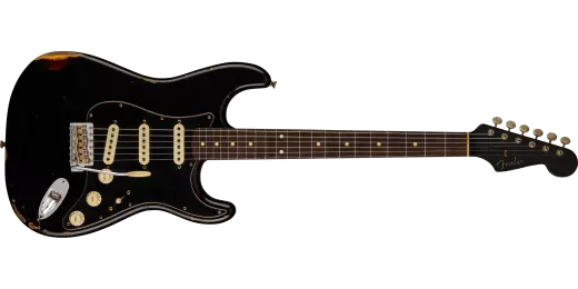 Limited Edition Dual-Mag II Strat Relic, Rosewood Fingerboard - Aged Black over 3-Colour Sunburst