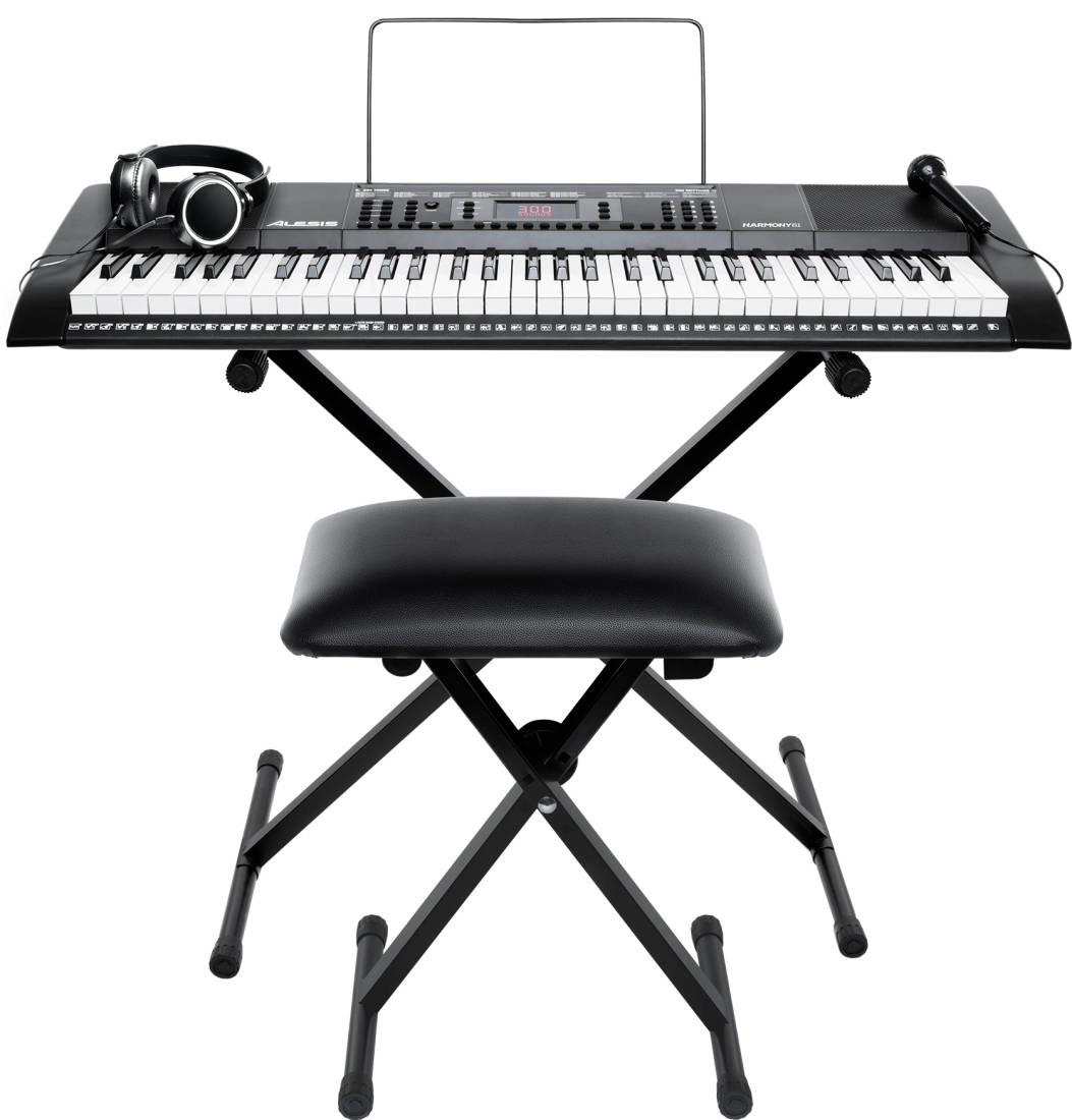 Harmony 61 MKII Keyboard Bundle with Bench, Stand, Headphones and Microphone