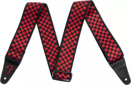 2\'\' Red Checker Guitar Strap