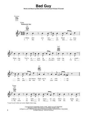 Billie Eilish for Ukulele - Book