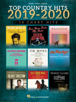 Hal Leonard - Top Country Hits of 2019-2020 - Piano/Voix/Guitare - Livre