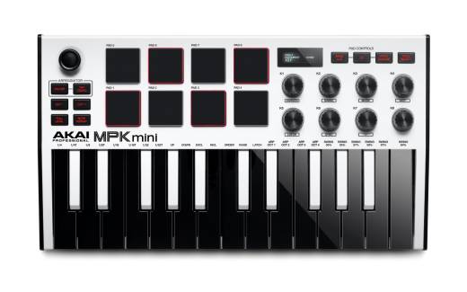 MPK Mini MKIII 25-Note Keyboard/Drum Pad Controller - White