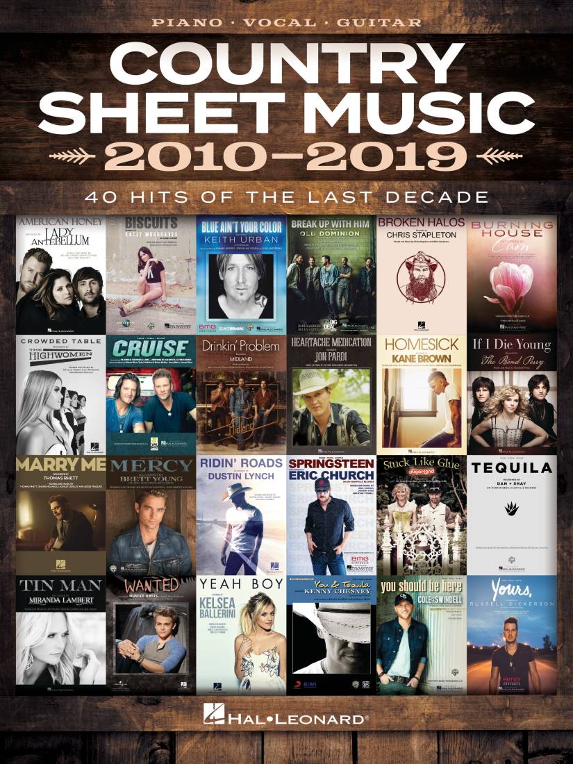 Country Sheet Music 2010-2019 - Piano/Vocal/Guitar - Book