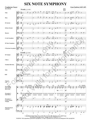 Six Note Symphony - Galvin - Concert Band - Gr. 0.5