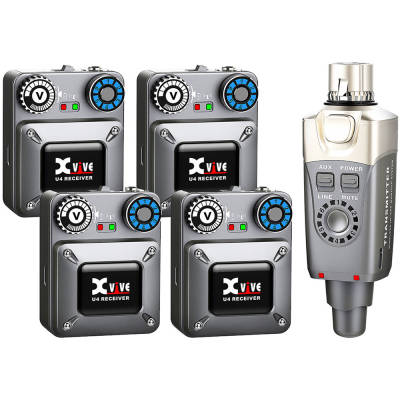 Xvive Audio - XVIVE U4R4 4 Receivers and 1 Transmitter
