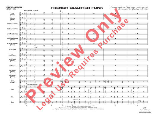French Quarter Funk - Underwood/Smith - Jazz Ensemble - Gr. 1.5
