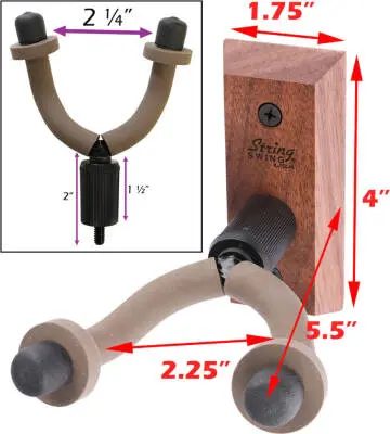 Wall Mount Classical Guitar Hanger - Ash