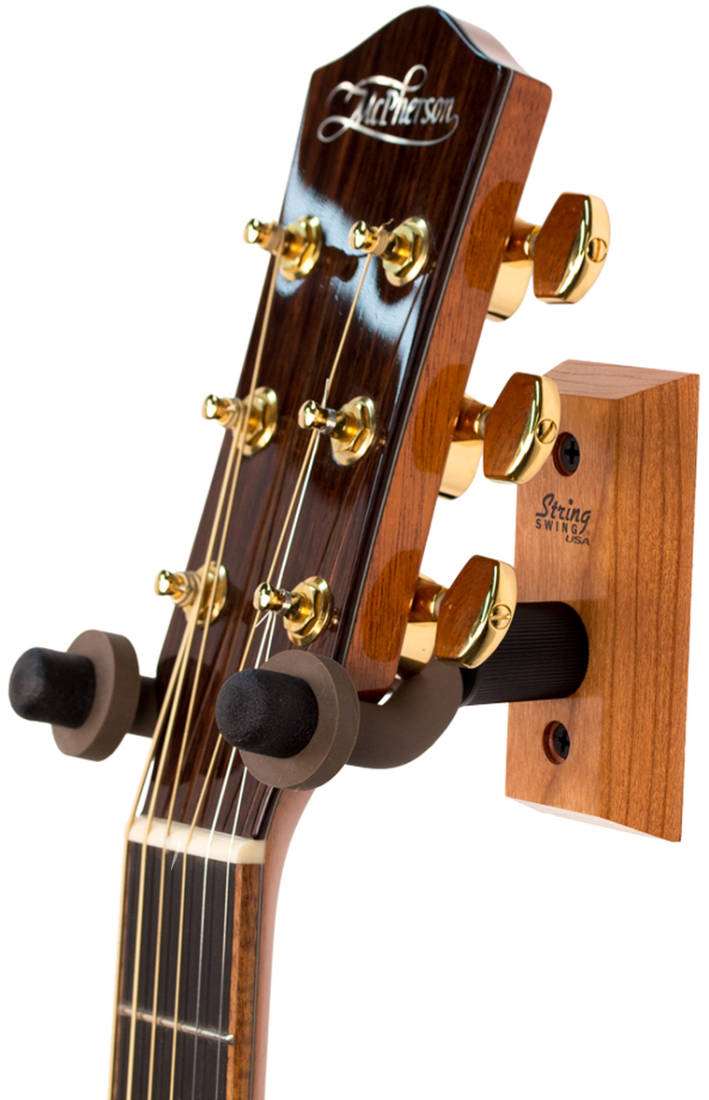 Wall Mount Classical Guitar Hanger - Cherry