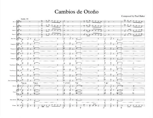 Cambios de Otono - Baker - Jazz Ensemble - Gr. 2