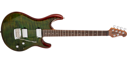 Luke III HH Maple Top, Rosewood Fingerboard with Case - Luscious Green Flame