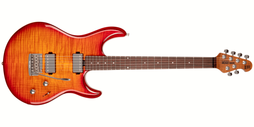 Luke III HH Maple Top, Rosewood Fingerboard with Case - Cherry Burst Flame