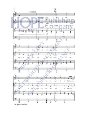 The Spirit of the Lord - Scholtes/McDonald - SATB