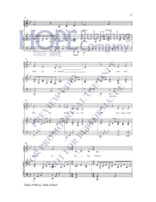 Table of Mercy, Table of Rest - Steele/McDonald - SATB