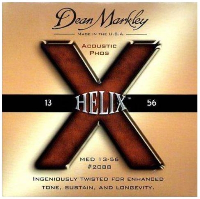Dean Markley - Helix HD Acoustic Phos Guitar String Set -  MED 13 - 56
