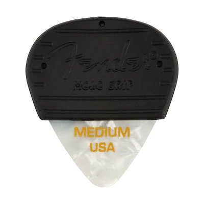 Fender - Mojo Grip Picks, Celluloid, 3-Pack - White Moto, Medium