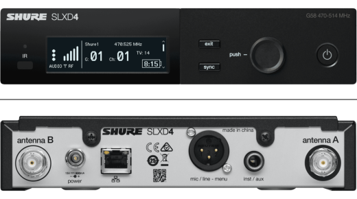 Shure - Systme numrique de microphone sans fil SLXD124/85, frquence - H55